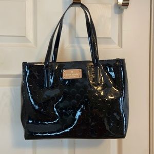 Black patent leather kate spade purse